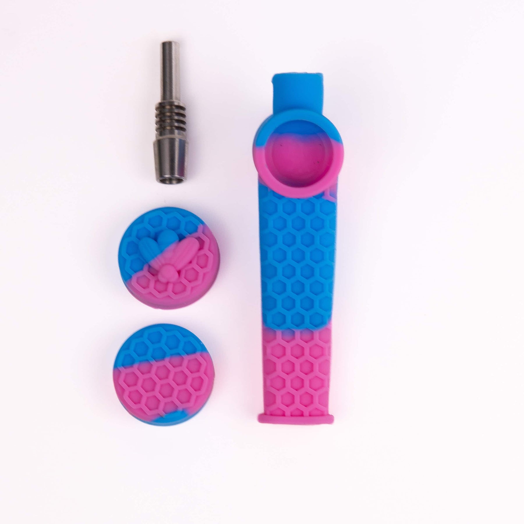pink and blue nectar collector