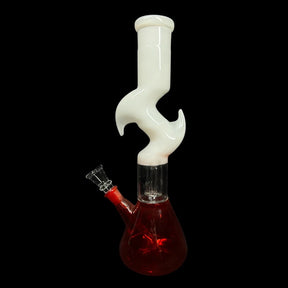 12 Inch Zig Zag Bong with Percolator Color Red