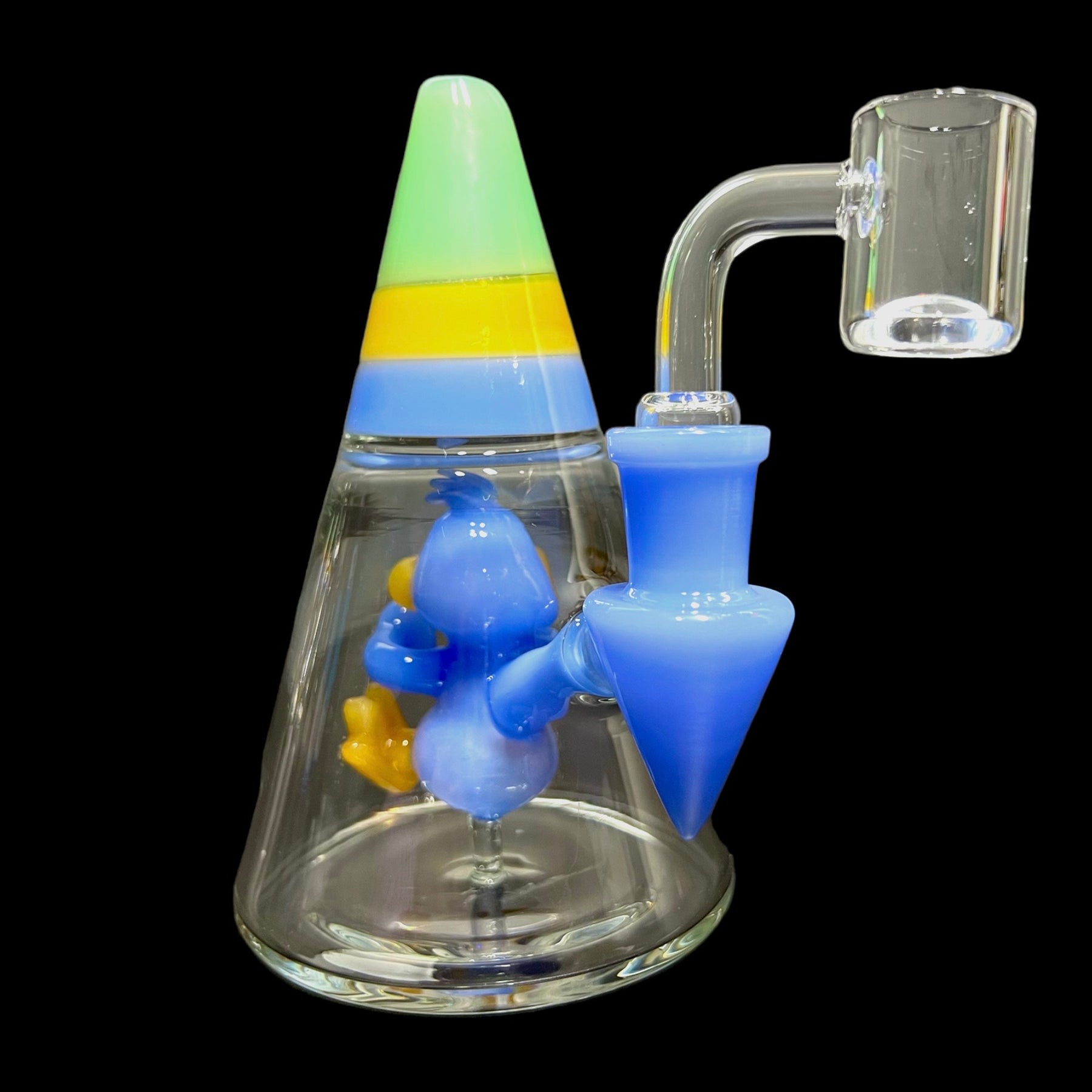 glass duck dab rig sense glass with banger