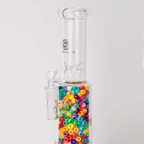 Resin Design of Rainbow Beads in Sense Glass Bong