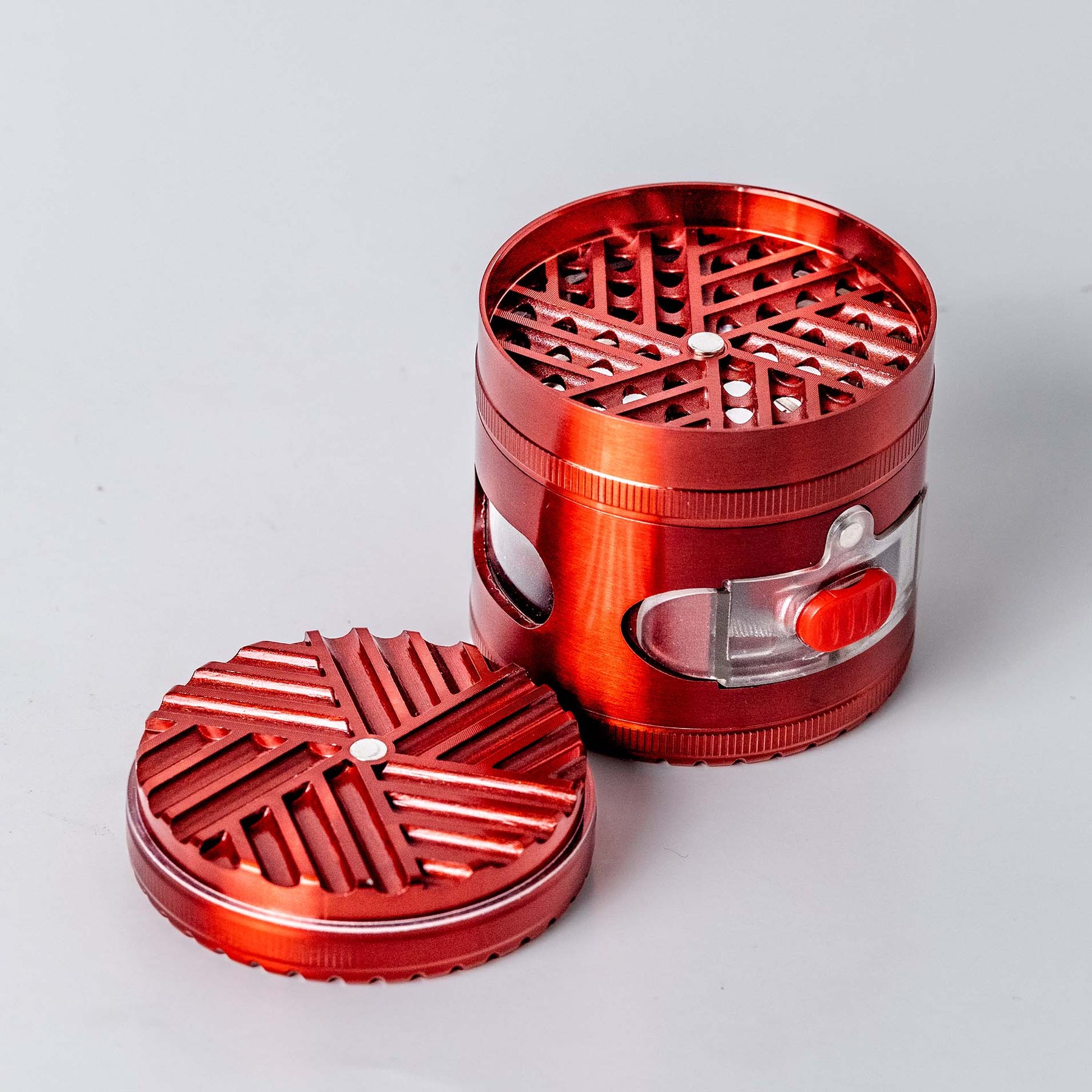 Mirage Grinder with Top Ashtray Red 4-Piece