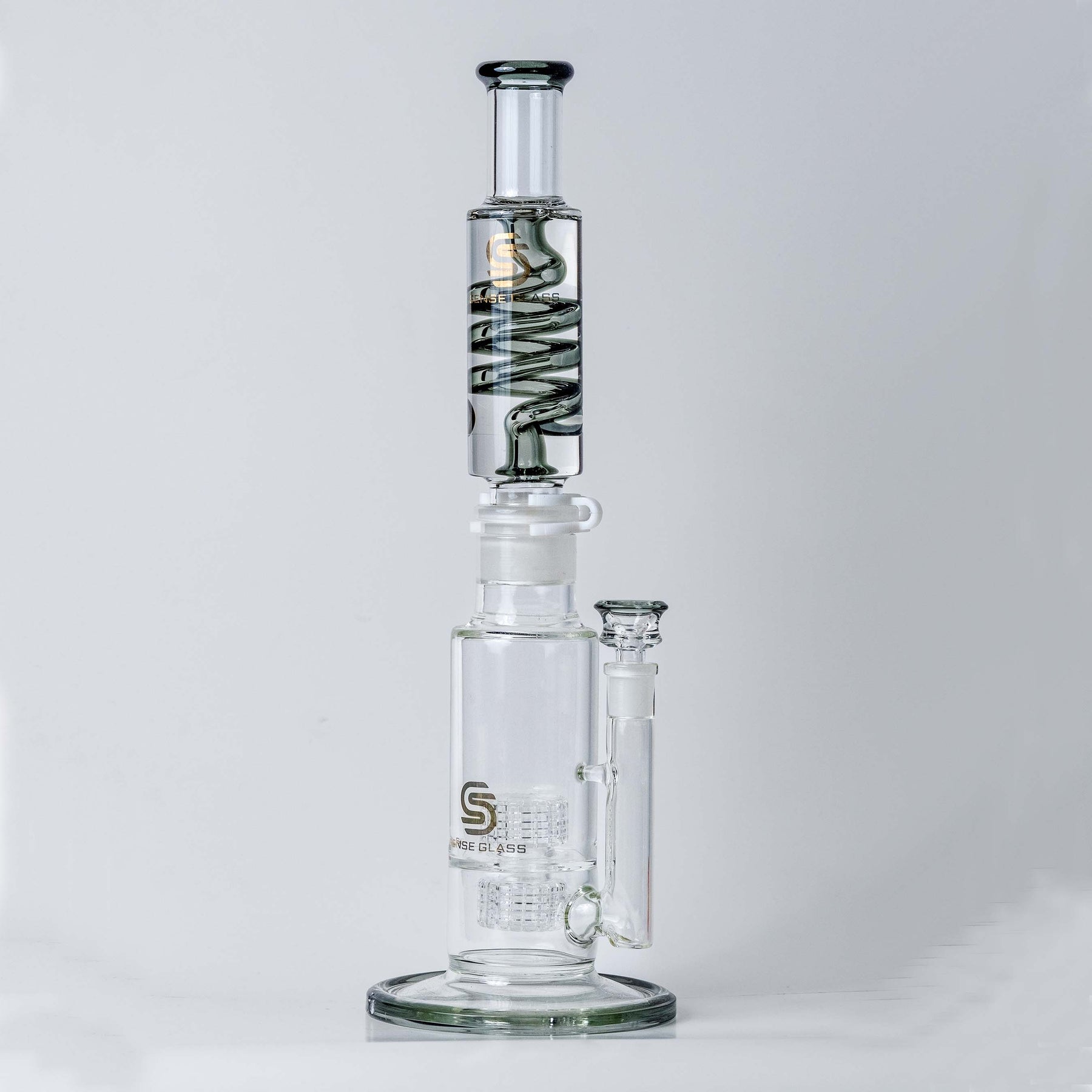 Grey Bong with Double Matrix and Freezable Coil