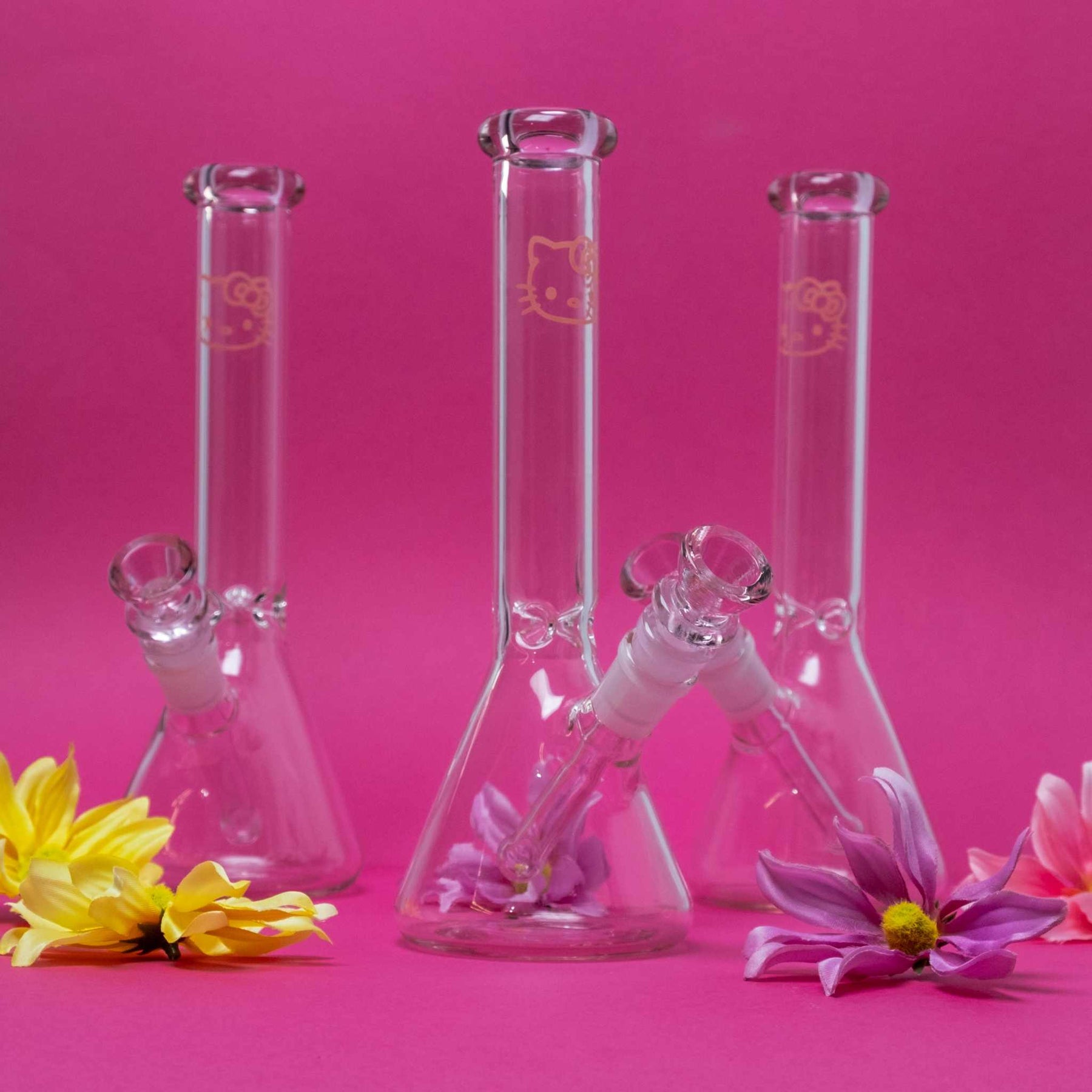 10 Inch Pink Hello Kitty Glass Bong Quality Tobacco Smoking Water