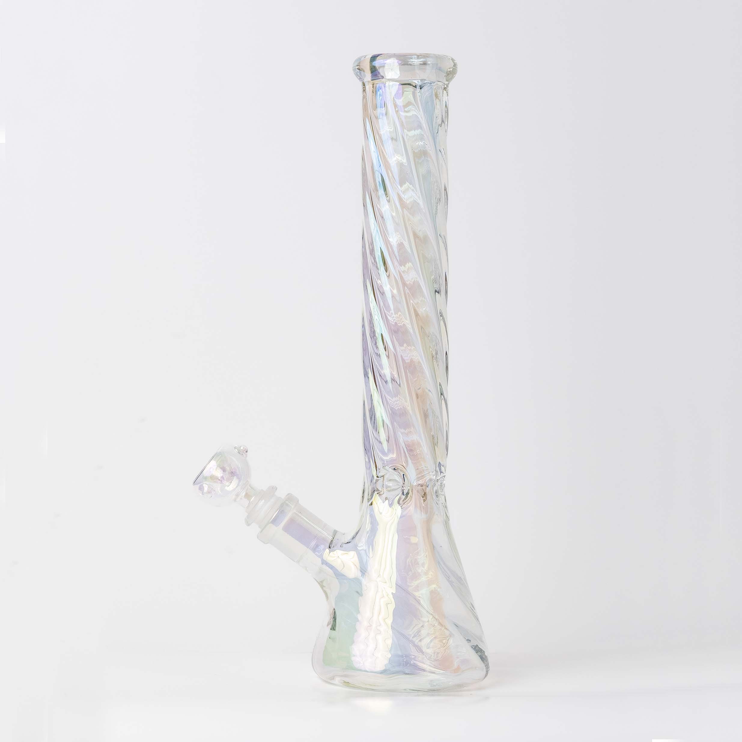 Iridescent Bong with Swirl