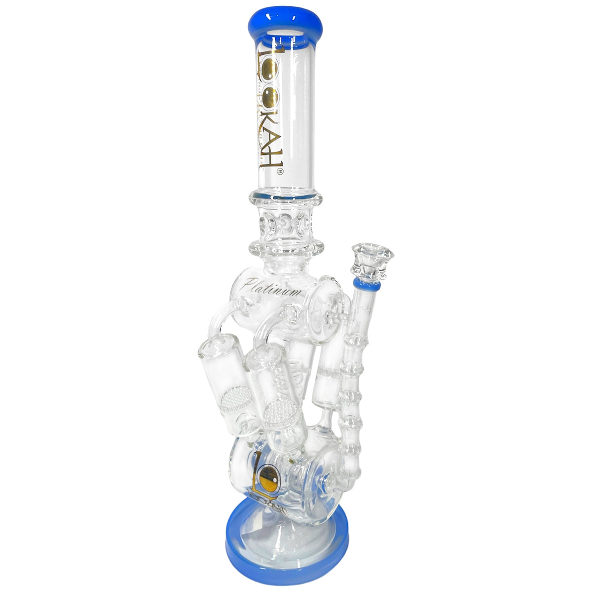 Lookah Platinum Bong Blue And Clear Color
