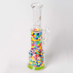 Sense Glass Bong with Resin Design of Rainbow Beads