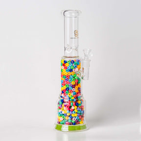 13 inch Bong with Rainbow Beads Design