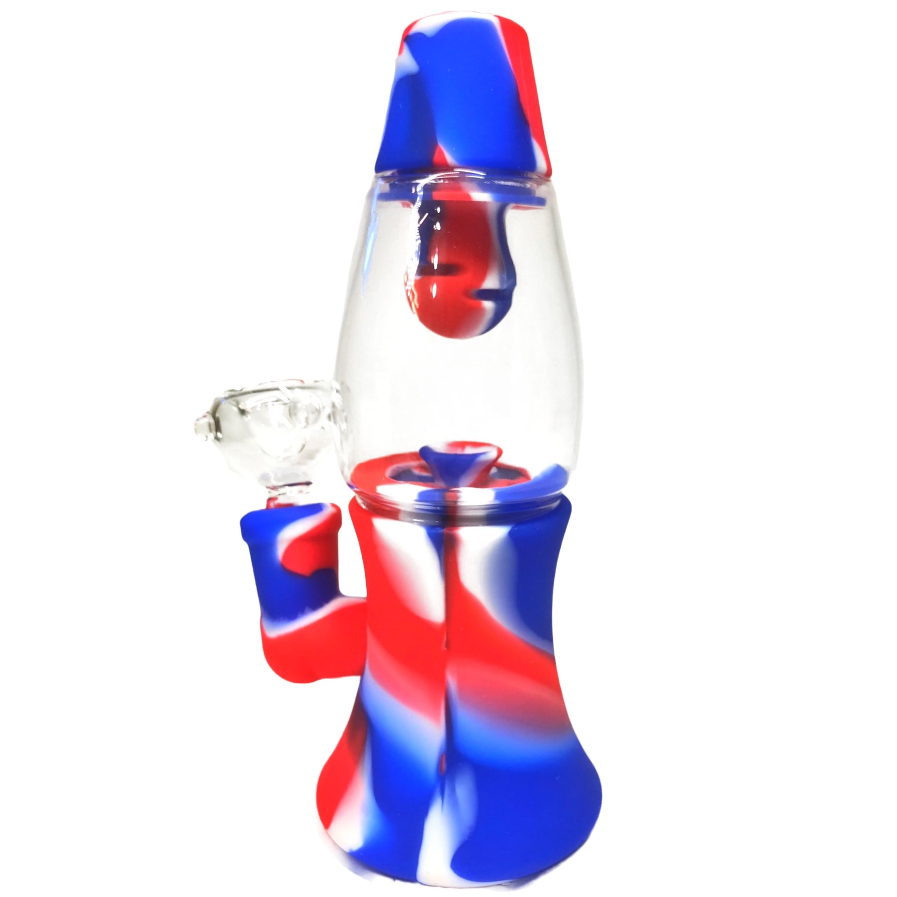     Silicone Lava Lamp Red Blue Color