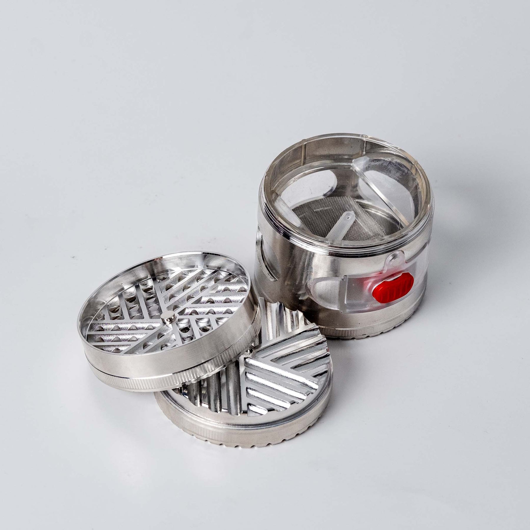 Mirage Grinder with 4-Pieces in Silver Color
