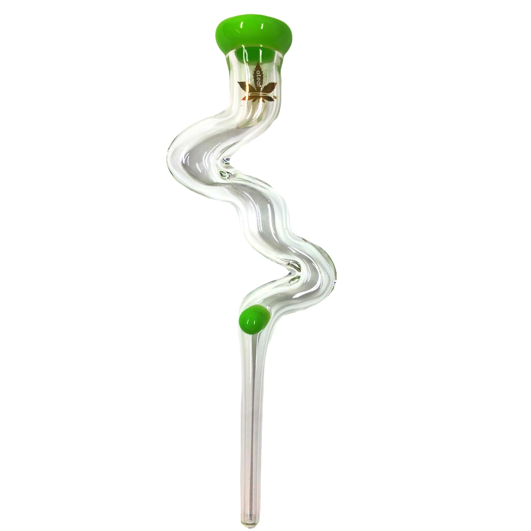 Winding Glass Nectar Collector Green Color