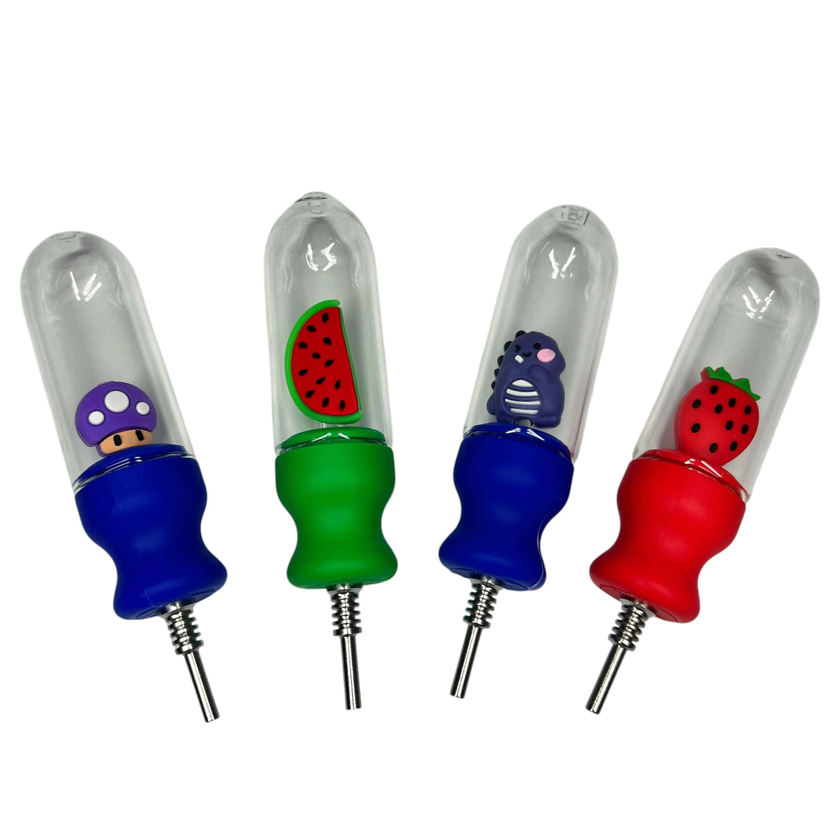 Silicone and Glass Nectar Collectors with Cute Designs
