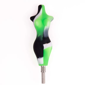 green naked woman silicone