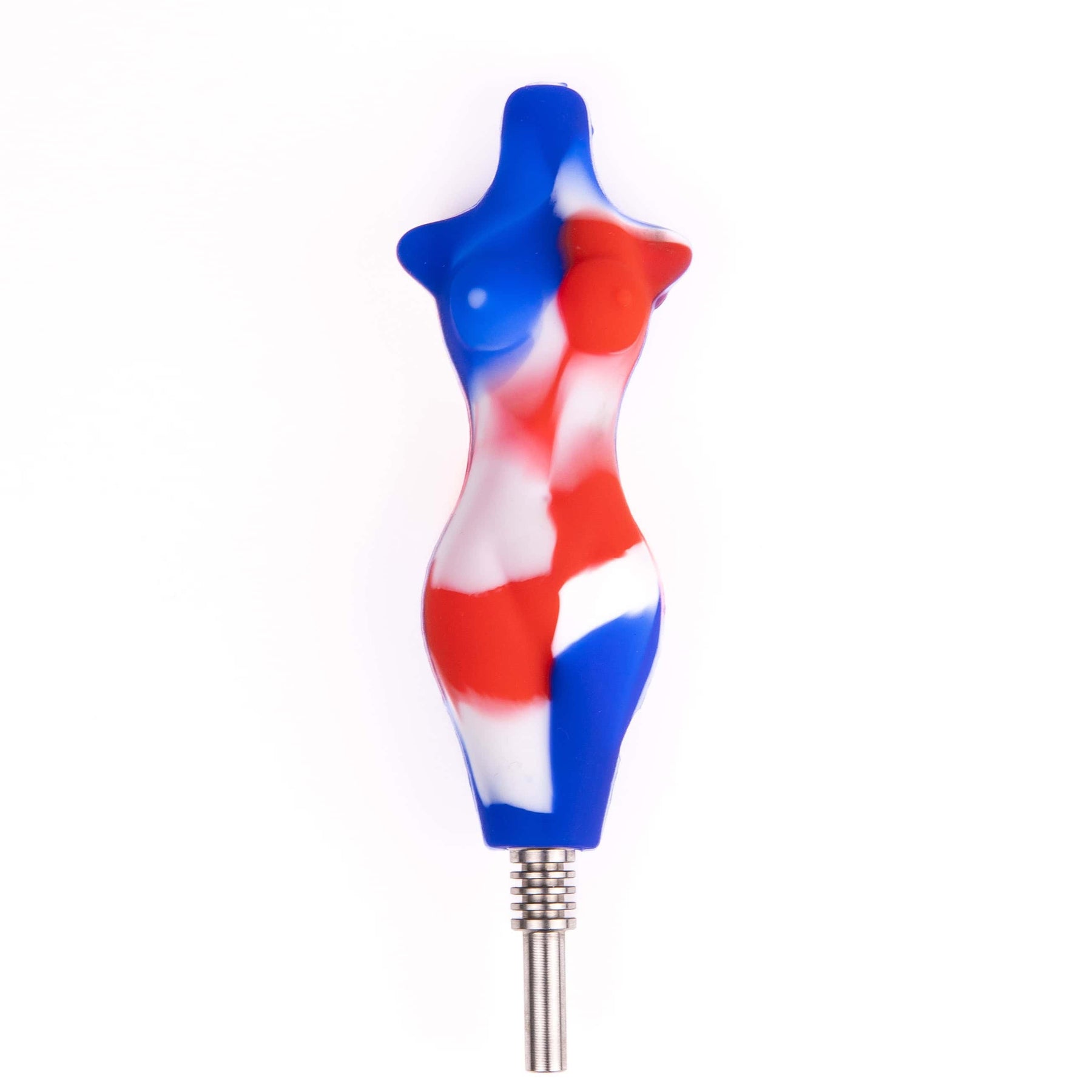 naked woman nectar collector blue red  swirl