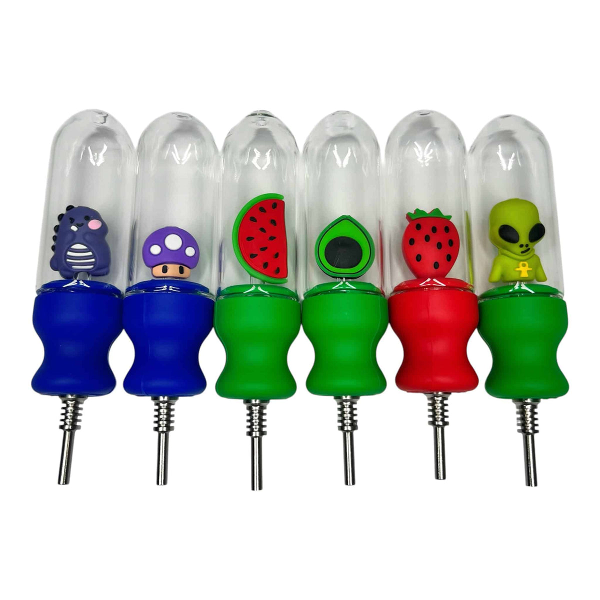 Silicone and Glass Nectar Collectors with Cute Designs