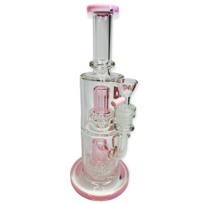 11 inch Double Matrix water pipe by aLeaf color pink