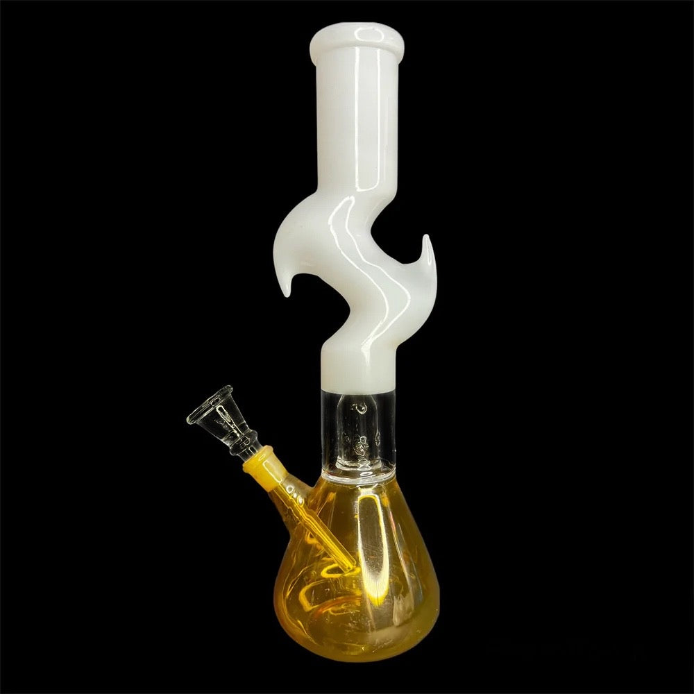 12 Inch Zig Zag Bong in Yellow