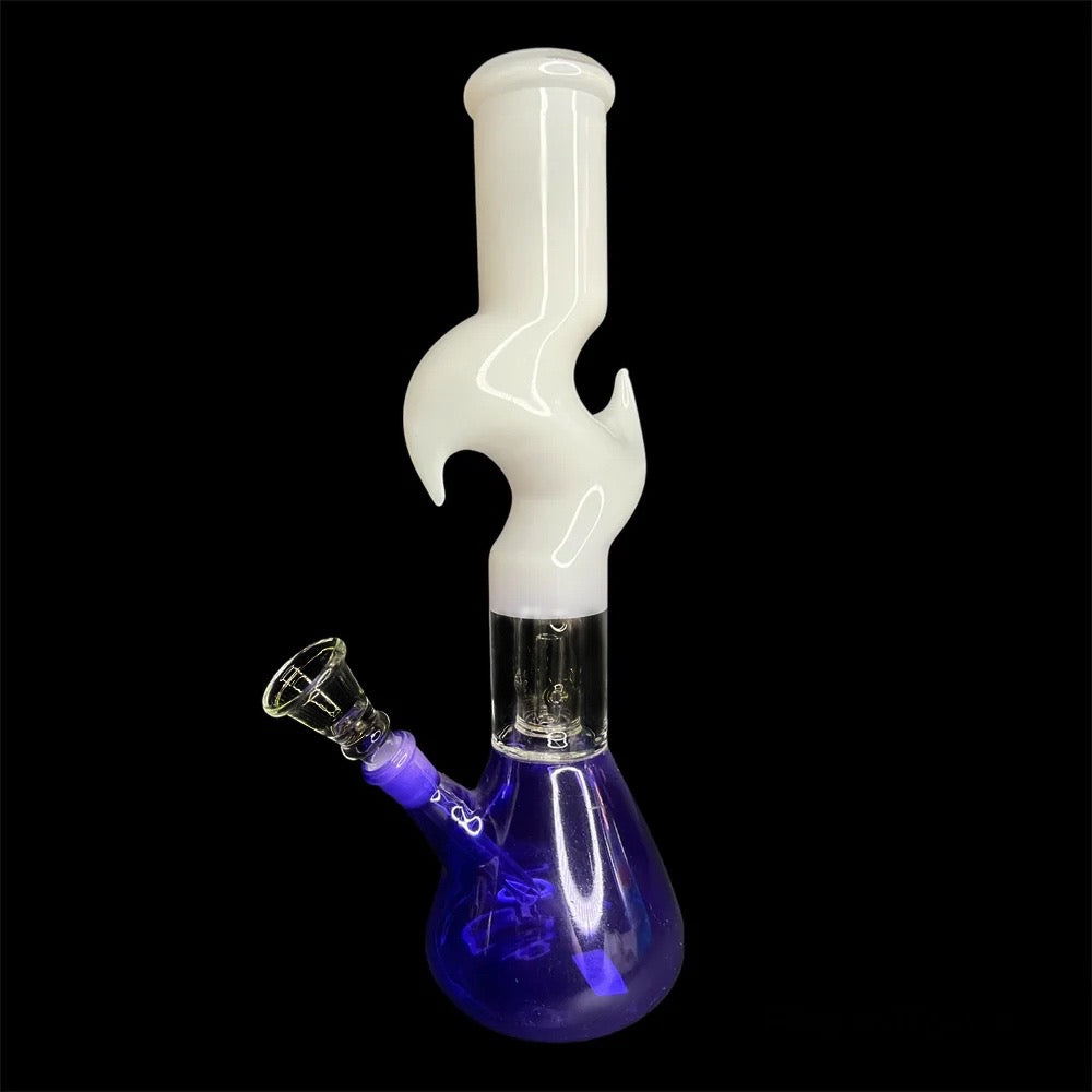 12 Inch Zig Zag Bong with Percolator Blue