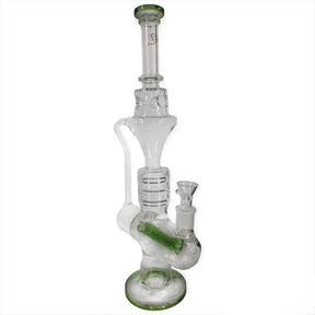 17 Inch Bong with Inline Percolator and Ice Catcher by Sense Glass - Golden Leaf Shop