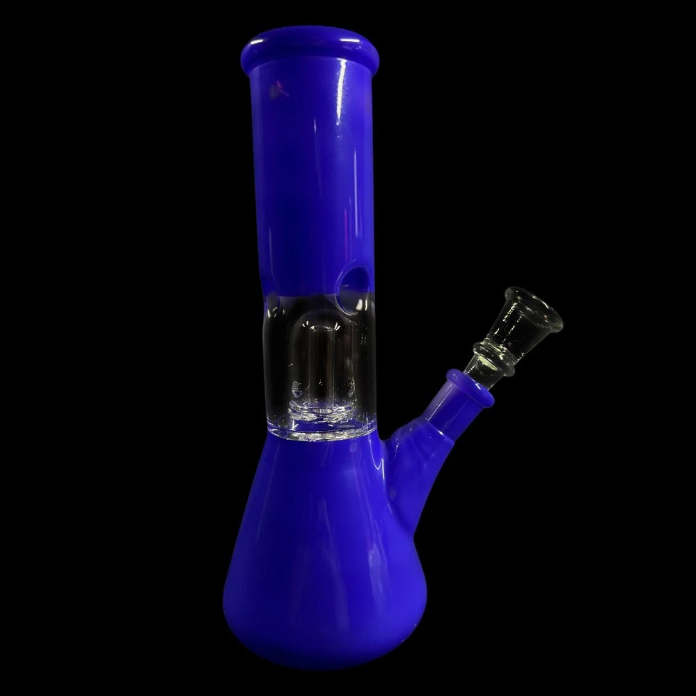 8 Inch Water Pipe with Percolator Color Blue