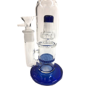 Blue Bong with Percolator Close View