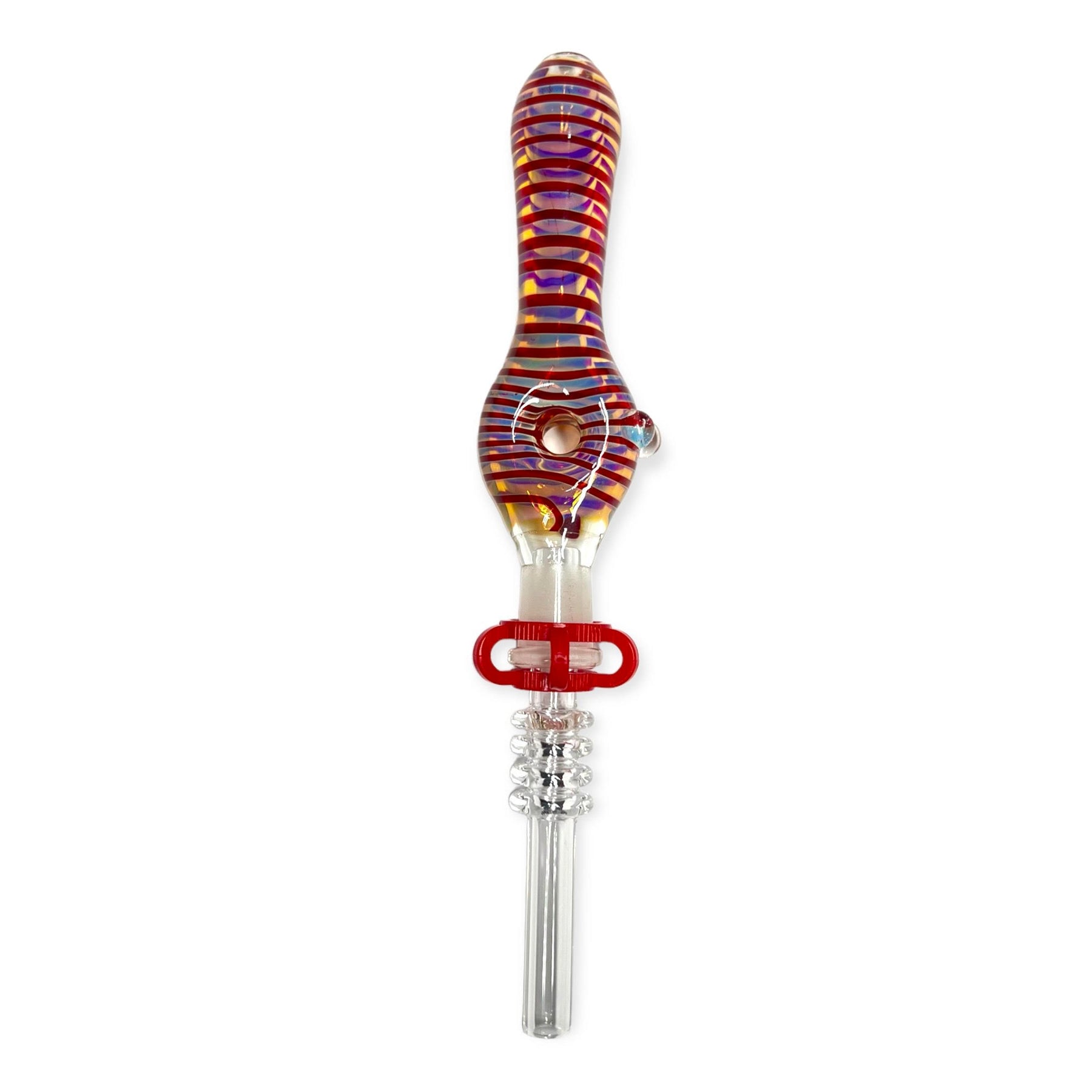 Glass Donut Nectar Collector Red