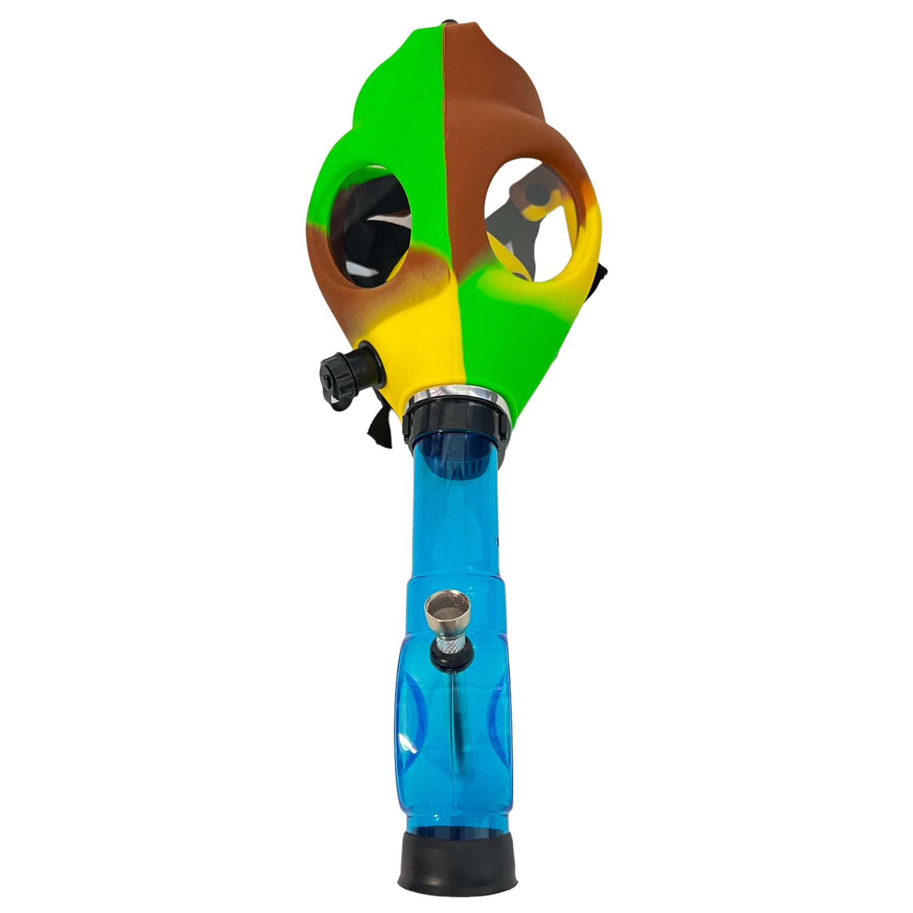 Gas Mask Weed Bong Brown Yellow and Green