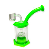 Green Solid Silicone Mini Dab Rig