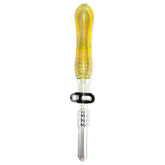 Yellow Stripes Glass Nectar Collector