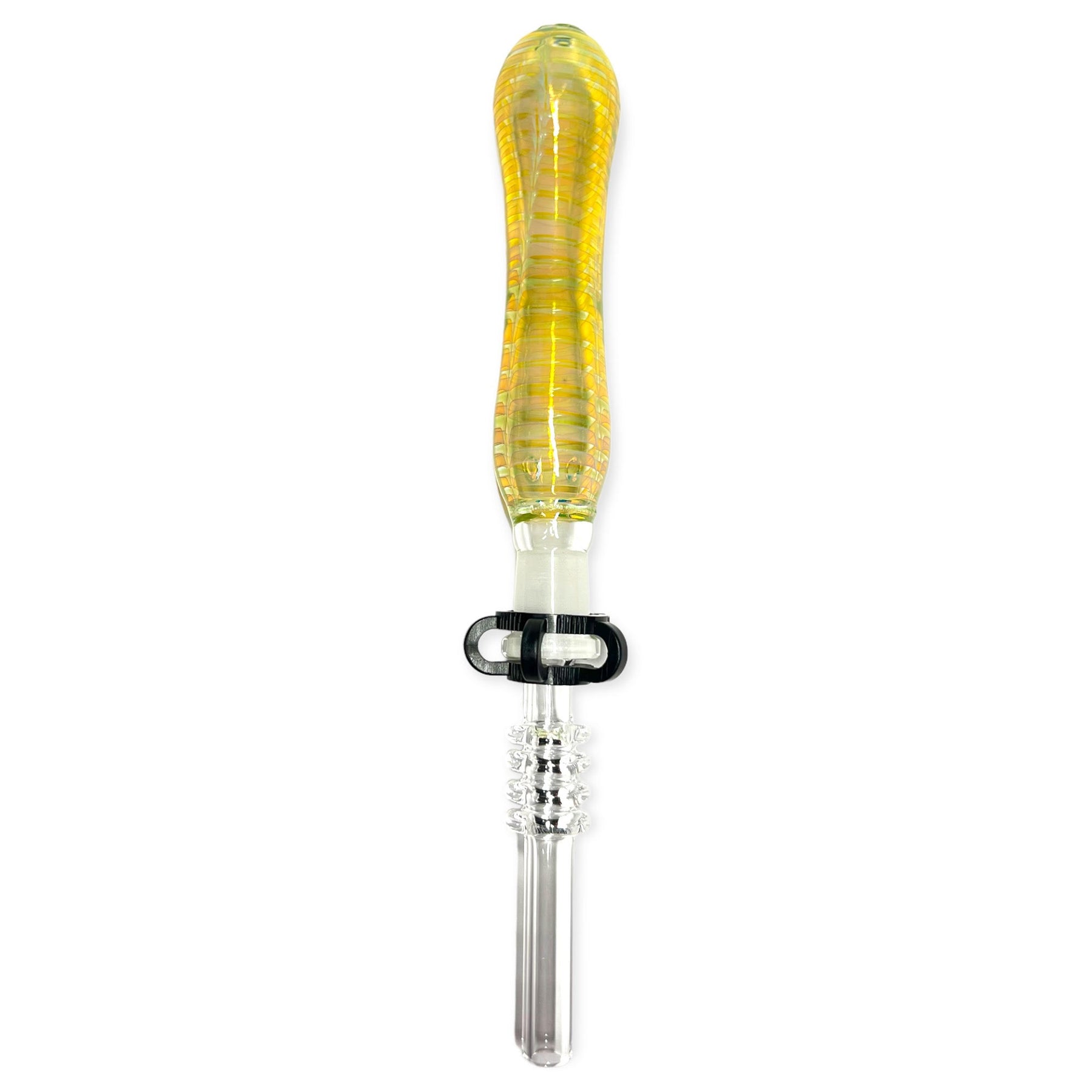 Yellow Stripes Glass Nectar Collector