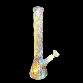 iridescent swirl bong with 14mm bowl