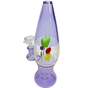 Lava lamp water pipe with Hearts and Percolator Purple