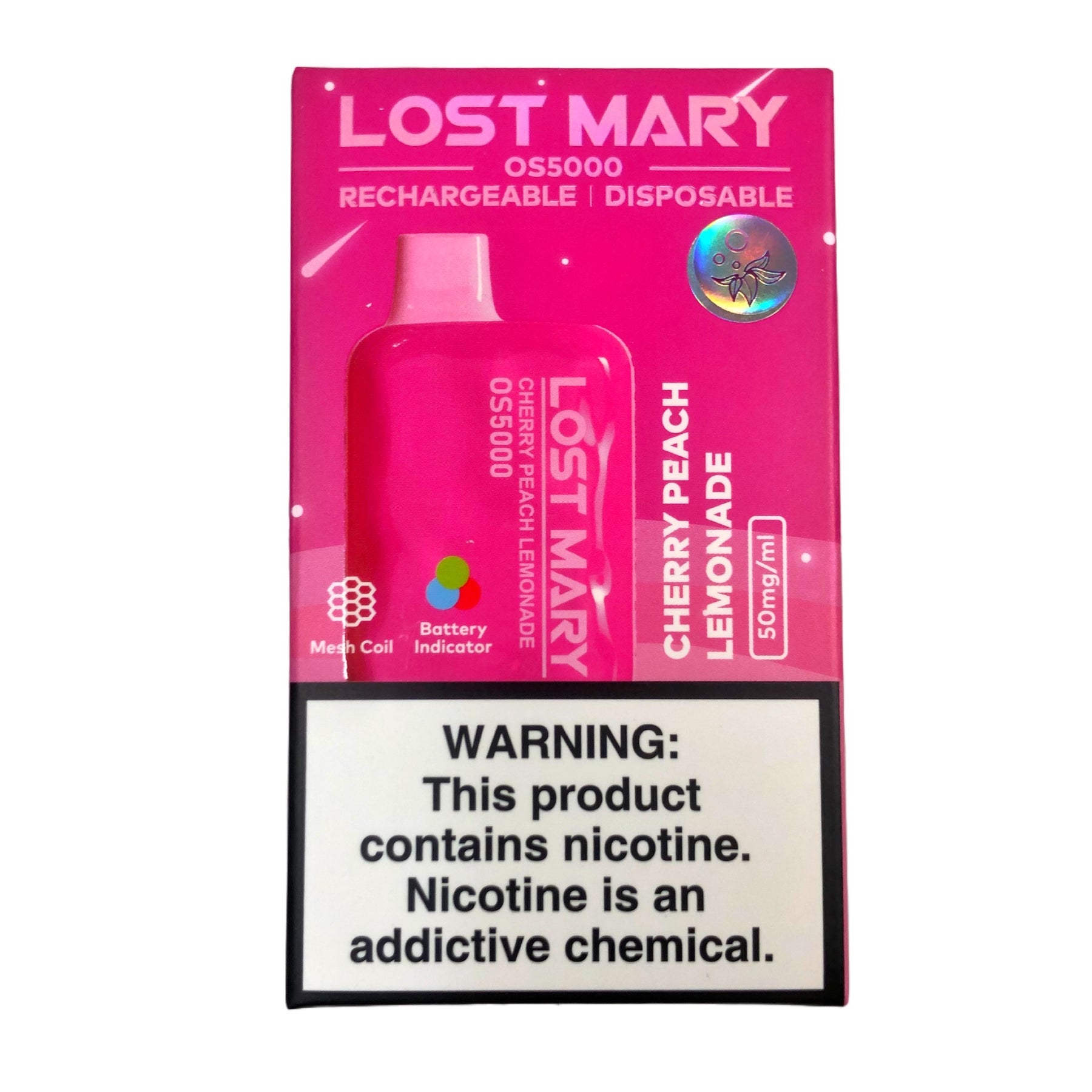 Lost Mary Cherry Peach Lemonade Flavor