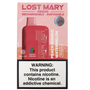 Lost Mary OS5000 Peach Mango Watermelon Nicotine Puffs