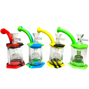 Mixed Colors Mini Silicone Bong with Percolator