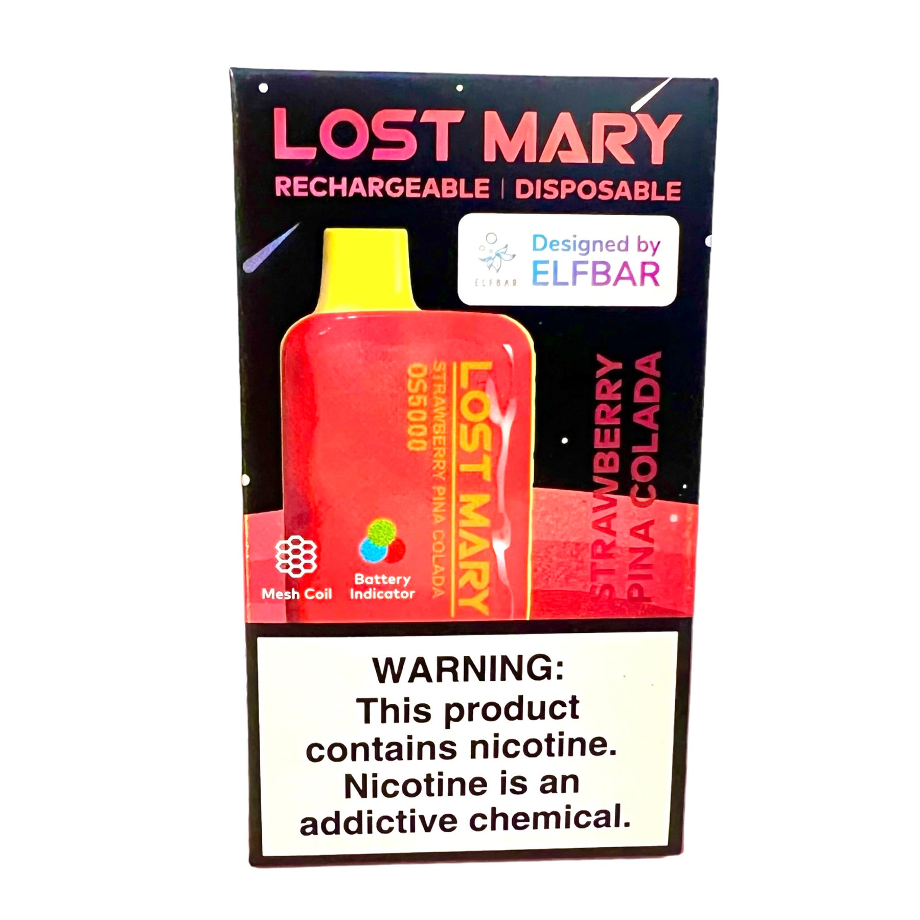 lost mary disposable vape strawberry pina colada flavor