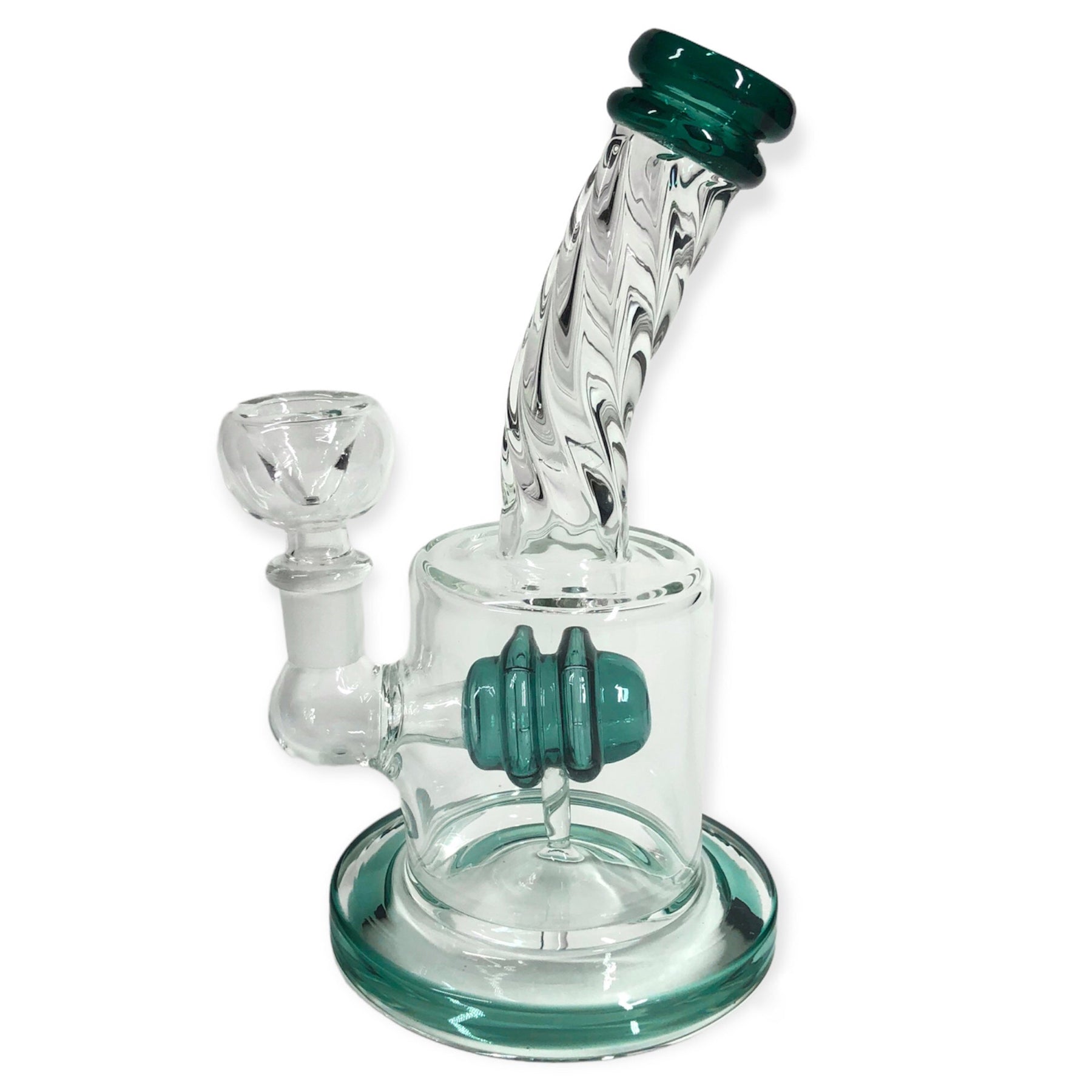 Twisted Neck Bong with Percolator - Golden Leaf Shop