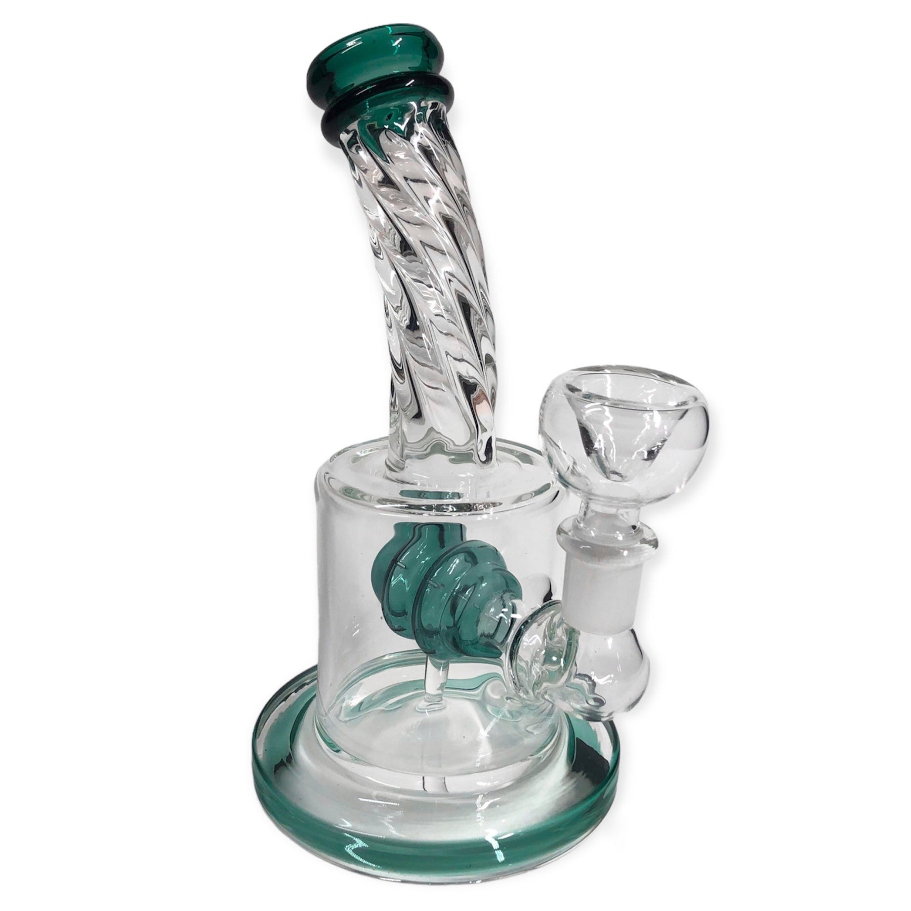 Twisted Neck Bong with Percolator - Golden Leaf Shop