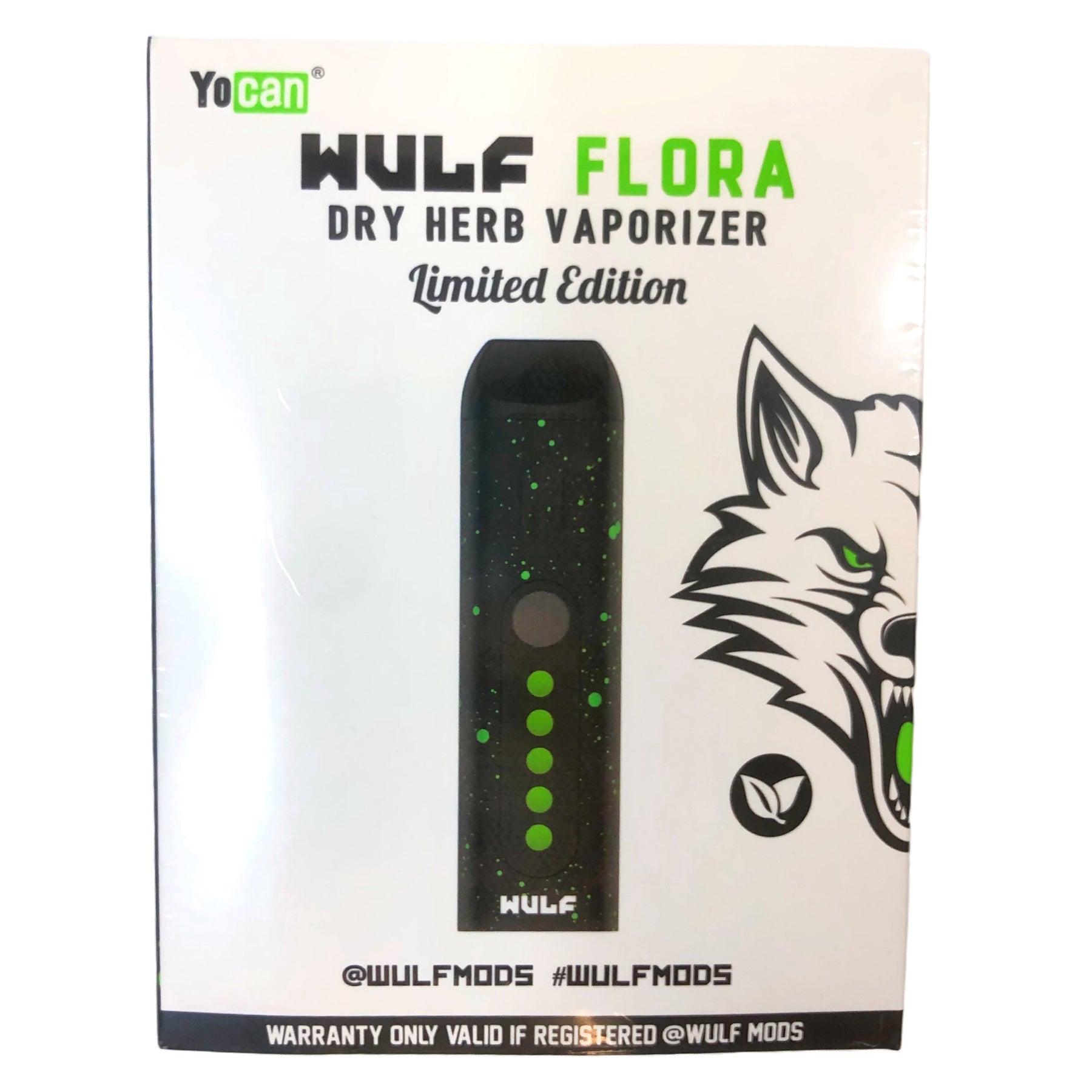 Wulf Flora Dry Herb Vaporizer Color Black And Green