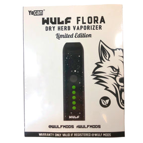 Wulf Flora Dry Herb Vaporizer Color Black With Green And White Dots