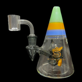 sense glass dab rig with banger duck shaped