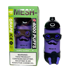 Mesh-X Rechargeable Disposable Vape Grape Ice flavor