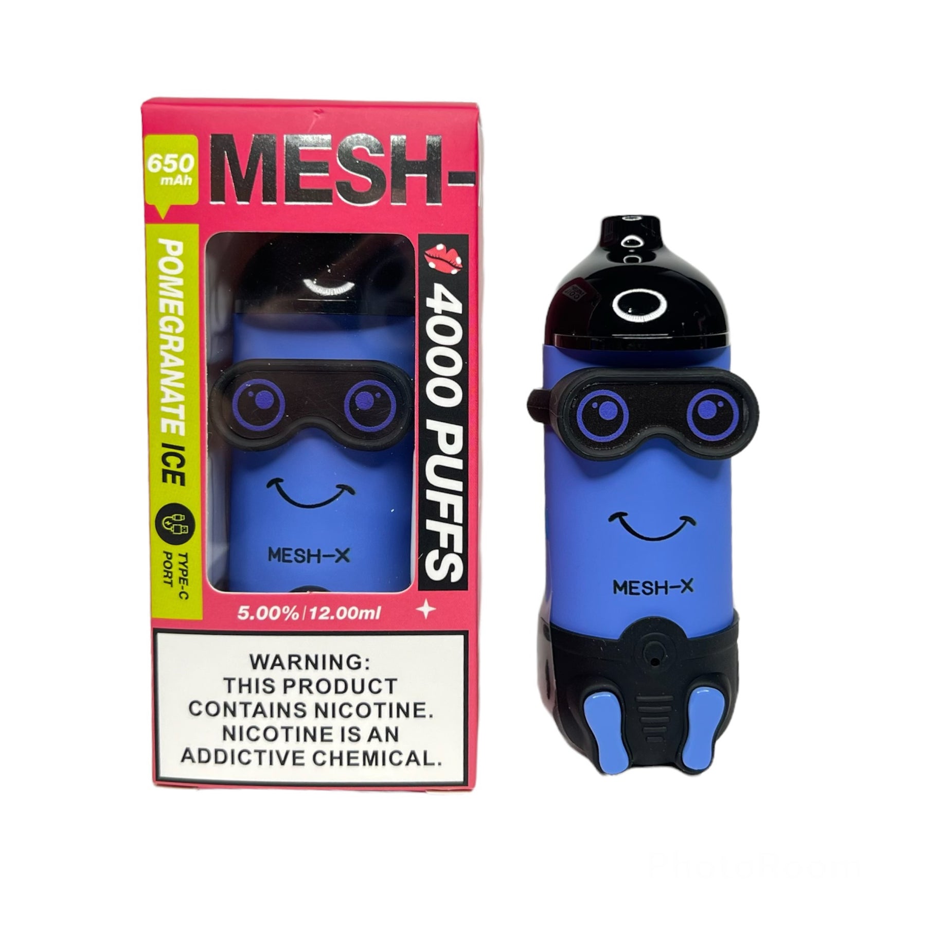 Mesh-X Rechargeable vape disposable pomegranate ice