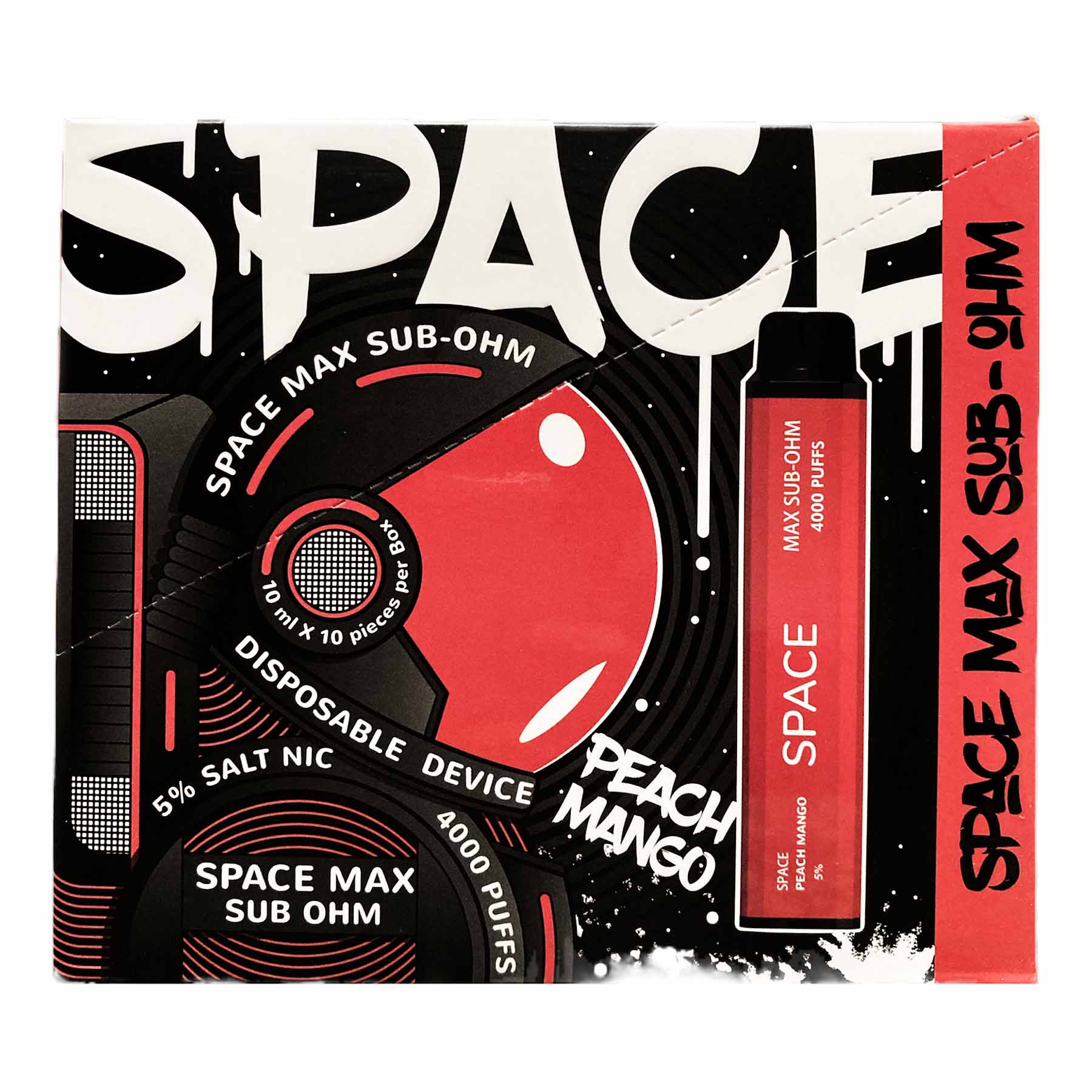 Space Vape Disposable | Space Max Sub-Ohm 4000 Puffs Salt Nic - Golden Leaf Shop